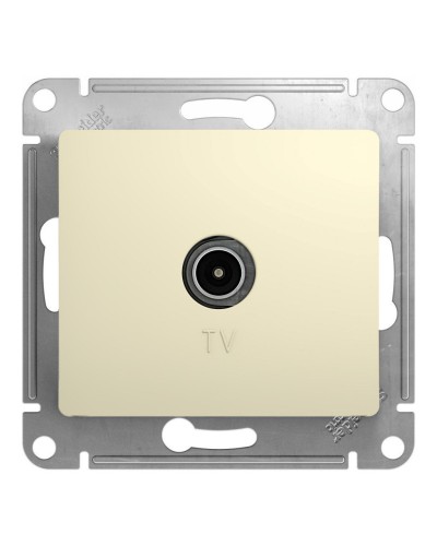 Glossa розетка TV антенна коннектор, 1-местная, скрытой установки, механизм, бежевый (GSL000293). Розетка TV антенна. Systeme Electric в Назрани