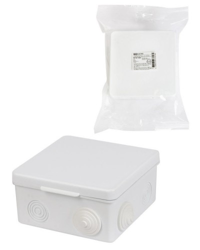 Коробка ОП 100х100х55мм, крышка, IP54, 8вх. (SQ1401-0513). Распаячная коробка. TDM ЕLECTRIC в Назрани