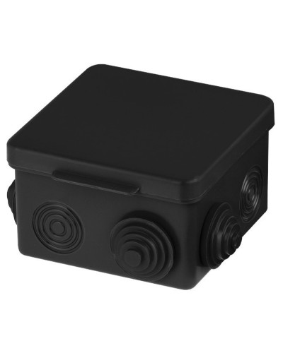 Распаячная коробка ОП 80х80х50мм, крышка, IP54, 7вх., черная TDM (SQ1401-0912). Распаячная коробка ОП. TDM ЕLECTRIC в Назрани