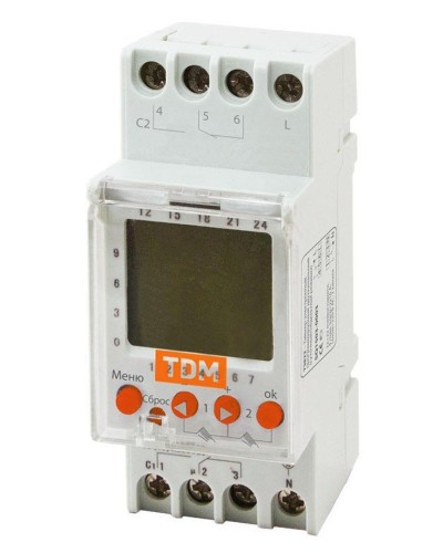ТЭ822-2кан-1мин/7дн-44on/off-2х16А-DIN TDM (SQ1503-0003). Таймер электронный. TDM ЕLECTRIC в Назрани