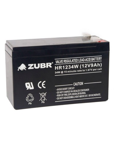 ZUBR HR 1234W (12V, 9Ah). Аккумулятор герметичный свинцово-кислотный. ZUBR в Назрани