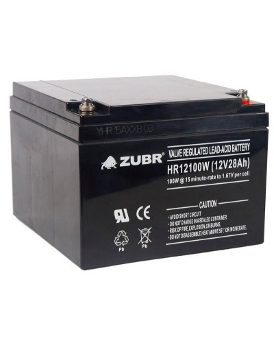 ZUBR HR 12100W (12V, 28Ah). Аккумулятор герметичный свинцово-кислотный. ZUBR в Назрани