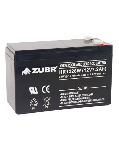 ZUBR HR 1228W (12V, 7,2Ah). Аккумулятор герметичный свинцово-кислотный. ZUBR в Назрани