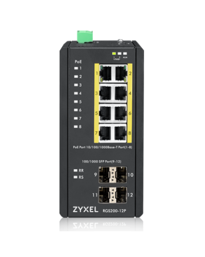 RGS200-12P-ZZ0101F. Промышленный L2 PoE+ коммутатор. ZYXEL в Назрани