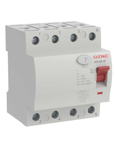 YON MAX MDL100 ВДТ, 4P, 30mA, 25A, АС (MDL100-4P2-25-AC). Автоматический выключатель дифференциальный (УЗО). ДКС в Назрани