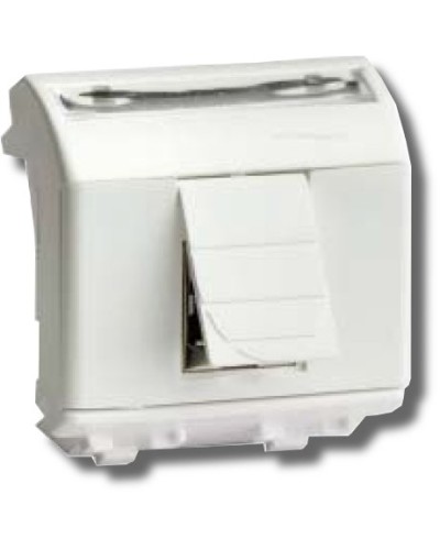 Розетка RJ-45 Brava 2 модуля белая (76655B): Розетка компьютерная с двумя разъёмами в Назрани