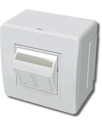 Коробка в сборе с 2 розетками RJ45, кат.5е, белая (10656): Коробка в сборе в Назрани