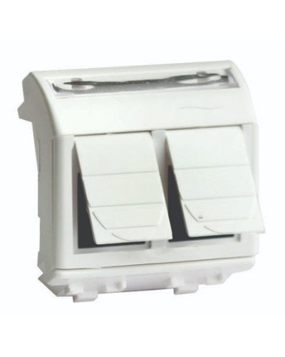 Розетка RJ-45 Brava 2 модуля слоновая кость (75656S): Розетка компьютерная с двумя разъёмами в Назрани