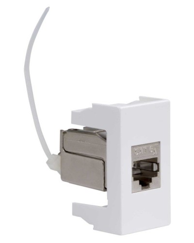 Розетка RJ-45 Viva 1 модуль кат.6A белая (45078). Розетка компьютерная экранированная с одним разъёмом. ДКС в Назрани