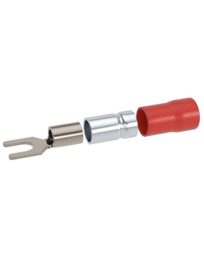 Наконечник вилочный НВИ 0,25-1,5 М6 (D6,4мм) (100 шт) (2A16P-DS-PVC). Наконечник вилочный с изолированным фланцем ПВХ, двойная гильза. ДКС в Назрани
