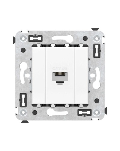 Розетка RJ-45 в стену, кат.5E, Avanti, одинарная, белое облако (4400663). Розетка компьютерная. ДКС в Назрани
