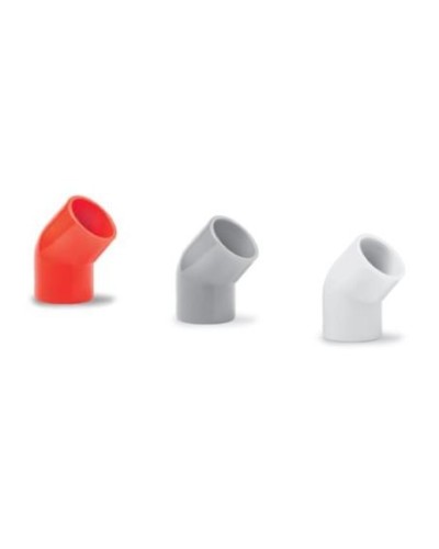 Ecoplast поворот 45гр., для аспирационной системы D25, АБС, серый (10 шт) (49225-10GR). Поворот для аспирационной системы. Экопласт в Назрани