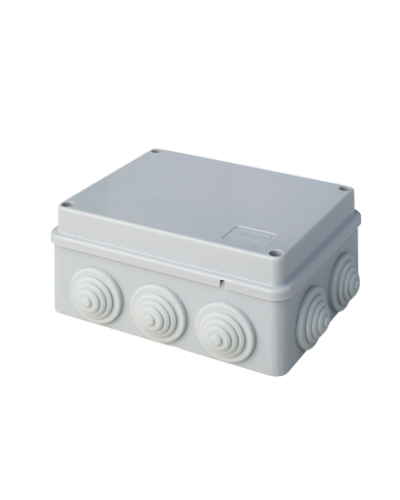 Коробка JBS150 150х110х70, 10 вых., 8P (0,15...2,5мм²) серая (43019HF-GR). Коробка монтажная, огнестойкая, без галогена. Экопласт в Назрани