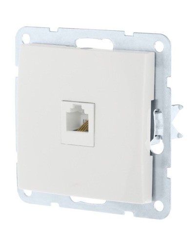 Розетка RJ-45 кат. 5е с накладкой, белый LK60 (866104-1). Розетка компьютерная. Экопласт в Назрани