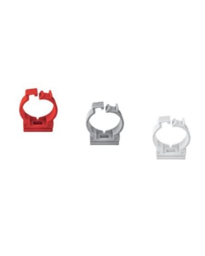 Ecoplast держатель с защелкой для труб D25, АБС, красный (50 шт) (49625-50). Держатель с защелкой для аспирационной системы. Экопласт в Назрани