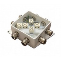 КМ-О (10к*10,0)-IP66-120х120, семь вводов: Коробка монтажная огнестойкая
