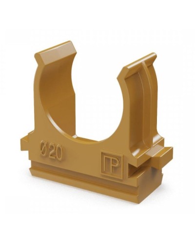 Крепёж-клипса для труб АБС-пластик бук D20 (100 шт) (PR13.0046). Крепление для труб ПВХ. Промрукав в Назрани