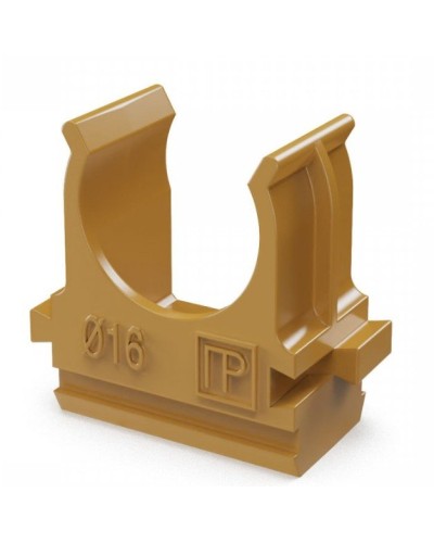 Крепёж-клипса для труб АБС-пластик бук D16 (100 шт) (PR13.0045). Крепление для труб ПВХ. Промрукав в Назрани