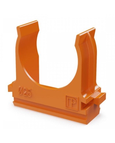 Крепёж-клипса для труб АБС-пластик оранжевая D25 (100 шт) (PR13.0065). Крепление для труб ПВХ. Промрукав в Назрани