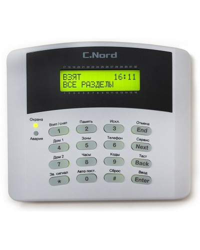 K16-LCD. Проводная клавиатура для контрольных панелей серии Норд, Hunter, Captain. Си-Норд в Назрани