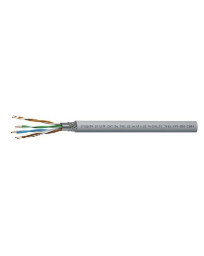 СПЕЦЛАН SF/UTP Cat 5e PVC LSнг(А)-LS 1х2х0,52. Кабель «витая пара» (LAN) для структурированных систем связи. Спецкабель в Назрани